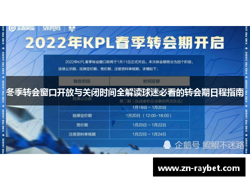 冬季转会窗口开放与关闭时间全解读球迷必看的转会期日程指南